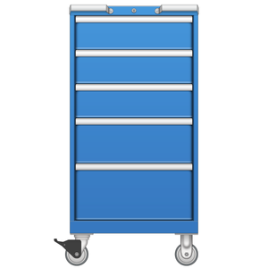 LISTA Mobile Cabinet, 5 Drawer, 22.2" W 28.5" D 45.0" H (MP0900-0501F-M) LISTA Mobile Cabinet, 5 Drawer, 22.2" W 28.5" D 45.0" H (MP0900-0501F-M)