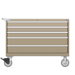 LISTA Mobile Drawer Cabinet, Shallow, 5 Drawer, 47.0" W 22.5" D 35.6" H (MS0600-0502F-M)