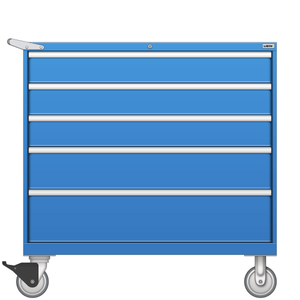 LISTA Mobile Drawer Cabinet, Shallow, 5 Drawer, 47.0" W 22.5" D 47.4" H (MS0900-0501F-M)