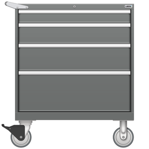 LISTA Mobile Cabinet, 4 Drawer, 34.3" W 28.5" D 41.5" H (EW0750-0402F-M) LISTA Mobile Cabinet, 4 Drawer, 34.3" W 28.5" D 41.5" H (EW0750-0402F-M)