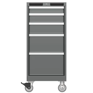 LISTA Mobile Drawer Cabinet, 5 Drawer, 16.9" W 28.5" D 38.2" H (NW0750-0505N-M)