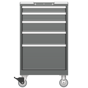 LISTA Mobile Cabinet, 5 Drawer, 22.2" W 28.5" D 39.1" H (MP0750-0501F-M) LISTA Mobile Cabinet, 5 Drawer, 22.2" W 28.5" D 39.1" H (MP0750-0501F-M)