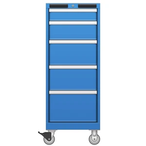 LISTA Mobile Drawer Cabinet, 5 Drawer, 16.9" W 28.5" D 44.1" H (NW0900-0503N-M)
