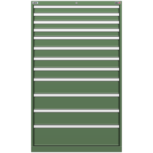 LISTA Stationary Cabinet, Shallow, 12 Drawer, 34.3" W 22.5" D 57.1" H (ES1350-1201F)