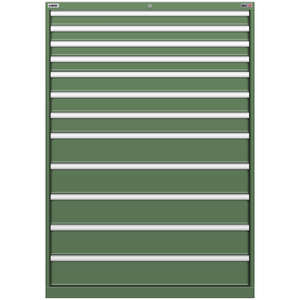 LISTA Stationary Cabinet, Shallow, 12 Drawer, 40.3" W 22.5" D 57.1" H (HS1350-1234F)