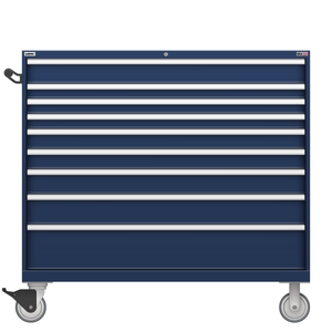 LISTA Technician Series Mobile Cabinet, 9 Drawer, 56.3" W 28.5" D 53.3" H (TSDW1050-0907-M)