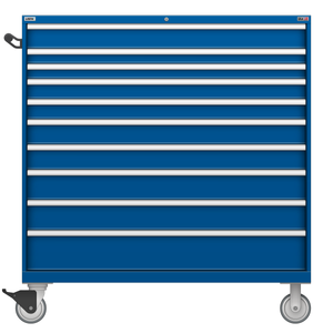LISTA Technician Series Mobile Cabinet, 10 Drawer, 56.3" W 28.5" D 60.2" H (TSDW1225-1026-M)