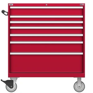 LISTA Technician Series Mobile Drawer Cabinet, 7 Drawer, 40.3" W 28.5" D 47.4" H (TSHW900-0701-M)