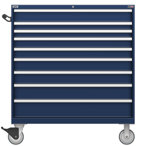 LISTA Technician Series Mobile Cabinet, 9 Drawer, 47.0" W 28.5" D 53.3" H (TSMW1050-0906-M)