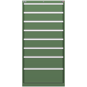 LISTA Stationary Cabinet, Shallow, 8 Drawer, 28.2" W 22.5" D 57.1" H (ST1350-0803F)