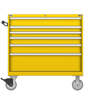 LISTA Technician Series Mobile Cabinet, Shallow, 6 Drawer, 40.3" W 22.5" D 41.5" H (TSHS750-0621-M)