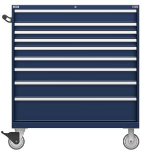 LISTA Technician Series Mobile Cabinet, 9 Drawer, 47.0" W 28.5" D 53.3" H (TSMW1050-0907-M)