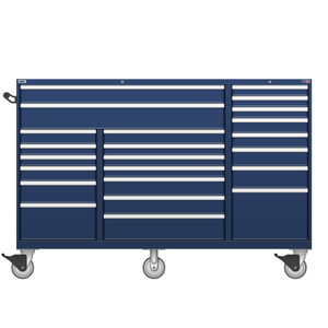 LISTA Technician Series Mobile Drawer Cabinet, Triple Bank, 23 Drawer, 78.5" W 28.5" D 53.3" H (TSTB1050-2301-M)