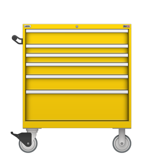 LISTA Technician Series Mobile Cabinet, 6 Drawer, 34.3" W 28.5" D 41.5" H (TSEW750-0621-M)