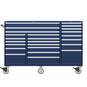 LISTA Technician Series Mobile Cabinet, Triple Bank, 24 Drawer, 78.5" W 28.5" D 53.3" H (TSTB1050-2402-M)