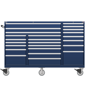 LISTA Technician Series Mobile Drawer Cabinet, Triple Bank, 24 Drawer, 78.5" W 28.5" D 53.3" H (TSTB1050-2402-M)