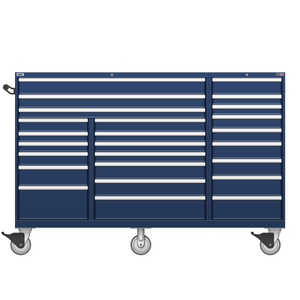 LISTA Technician Series Mobile Cabinet, Triple Bank, 25 Drawer, 78.5" W 28.5" D 53.3" H (TSTB1050-2501-M)