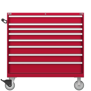 LISTA Technician Series Mobile Drawer Cabinet, 8 Drawer, 47.0" W 28.5" D 47.4" H (TSMW900-0807-M)