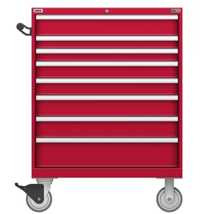 LISTA Technician Series Mobile Drawer Cabinet, 8 Drawer, 34.3" W 28.5" D 47.4" H (TSEW900-0807-M)