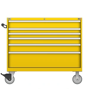LISTA Technician Series Mobile Drawer Cabinet, Shallow, 6 Drawer, 47.0" W 22.5" D 41.5" H (TSMS750-0621-M)