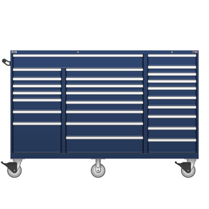 LISTA Technician Series Mobile Cabinet, Triple Bank, 26 Drawer, 78.5" W 28.5" D 53.3" H (TSTB1050-2601-M)