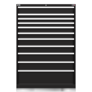LISTA Technician Series Stationary Cabinet, Shallow, 11 Drawer, 40.3" W 22.5" D 59.4" H (TSHS1350-1102)