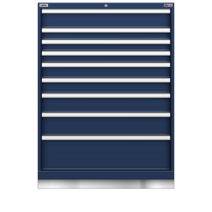 LISTA Technician Series Stationary Cabinet, Shallow, 9 Drawer, 34.3" W 22.5" D 47.6" H (TSES1050-0907)