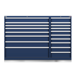LISTA Technician Series Stationary Cabinet, Double Bank, 17 Drawer, 69.2" W 28.5" D 47.6" H (TSMWMP1050-1702) LISTA Technician Series Stationary Cabinet, Double Bank, 17 Drawer, 69.2" W 28.5" D 47.6" H (TSMWMP1050-1702)