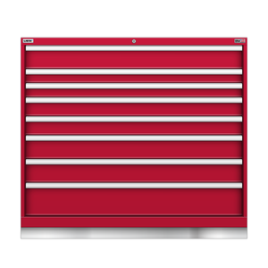 LISTA Technician Series Stationary Cabinet, Shallow, 8 Drawer, 47.0" W 22.5" D 41.7" H (TSMS900-0807)