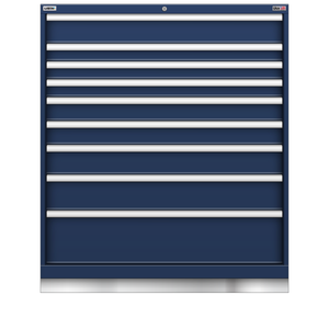 LISTA Technician Series Stationary Cabinet, Shallow, 9 Drawer, 40.3" W 22.5" D 47.6" H (TSHS1050-0907)