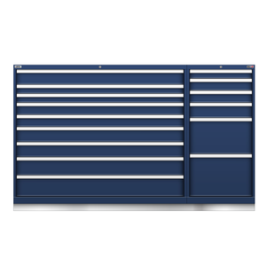 LISTA Technician Series Stationary Cabinet, Double Bank, 15 Drawer, 78.5" W 28.5" D 47.6" H (TSDWMP1050-1501)