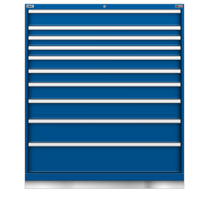 LISTA Technician Series Stationary Cabinet, 10 Drawer, 47.0" W 28.5" D 54.5" H (TSMW1225-1027)