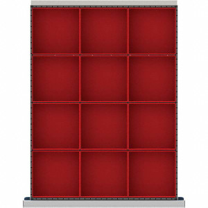 LISTA Cabinet Drawer Interiors, MP, Plastic Bins (MPDR-PB)