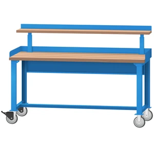LISTA Mobile, Industrial Workbench, w/ Adjustable Riser Shelf, 72" W x 30" D x 35.25" H (WB2003-7230)