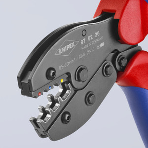 KNIPEX PreciForce® Crimping Pliers, for Insulated Terminals & Plug Connectors, 8-1/2" (97 52 36)
