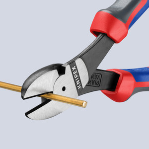 KNIPEX High-Leverage Diagonal Cutters, Comfort-Grip, 7-1/4" (74 02 180)