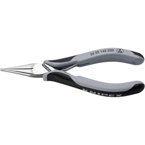 KNIPEX Precision Electronics Long Nose Pliers, Flat Nose, ESD, 5-3/4" (35 52 145 ESD)