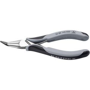 KNIPEX Precision Electronics Long Nose Pliers, 45° Angled, ESD, 5-3/4" (35 82 145 ESD)