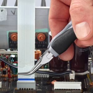 KNIPEX Precision Electronics Long Nose Pliers, 45° Angled, ESD, 5-3/4" (35 82 145 ESD)