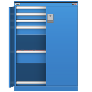 LISTA Hinged Door CNC Tool Cabinet, 5 Drawer, 28.2" W 29.5" D 39.4" H (MTC900NC)