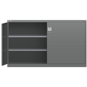 LISTA Shelf Cabinet, 3 Shelf, w/ Hinged Doors, 56.3" W 28.5" D 33.5" H (DWHD750)