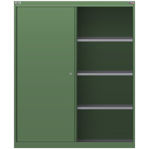 LISTA Shelf Cabinet, 4 Shelf, w/ Sliding Doors, 40.3" W 22.5" D 57.1" H (HSSD1350)