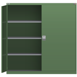 LISTA Shelf Cabinet, 4 Shelf, w/ Hinged Doors, 56.3" W 22.5" D 57.1" H (HTHD1350)