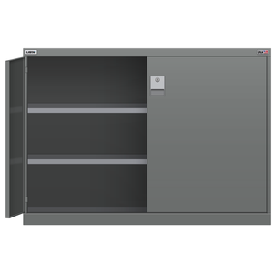 LISTA Shelf Cabinet, 3 Shelf, w/ Hinged Doors, 40.3" W 28.5" D 33.5" H (HWHD750)