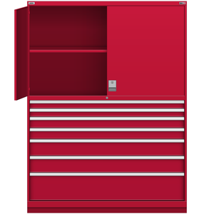 LISTA Tall Combination Cabinet, 7 Drawer, 56.3" W 28.5" D 74.8" H (TC03-1750DW-03)