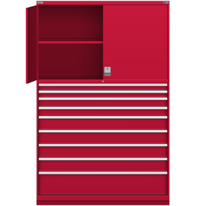 LISTA Tall Combination Cabinet, 9 Drawer, 56.3" W 28.5" D 86.6" H (TC03-2050DW-03)