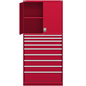 LISTA Tall Combination Cabinet, 9 Drawer, 40.3" W 28.5" D 86.6" H (TC03-2050HW-03)