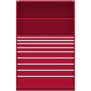 LISTA Tall Combination Cabinet, 9 Drawer, 56.3" W 28.5" D 86.6" H (TC02-2050DW-03)