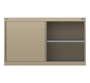 LISTA Shelf Cabinet, 2 Shelf, w/ Sliding Doors, 40.3" W 28.5" D 27.6" H (HWSD600)