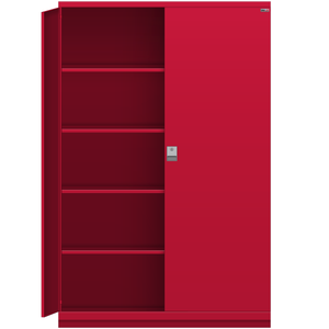 LISTA Tall Shelf Cabinet, 5 Shelf, w/ Hinged Doors, 56.3" W 29.5" D 86.6" H (TC01-2050DW-00/DHD)
